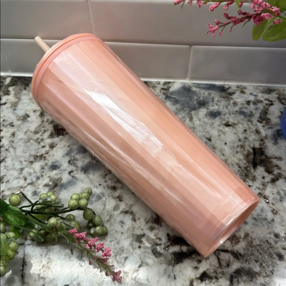 Starbucks 2021 Blush Pink Kaleidoscope Dome Lid 24oz Cold Cup Tumbler Venti Size